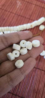10 Beads - Small Ethnic Naga natural conch shell donut shape beads 9 -10 mm size -- CH048G