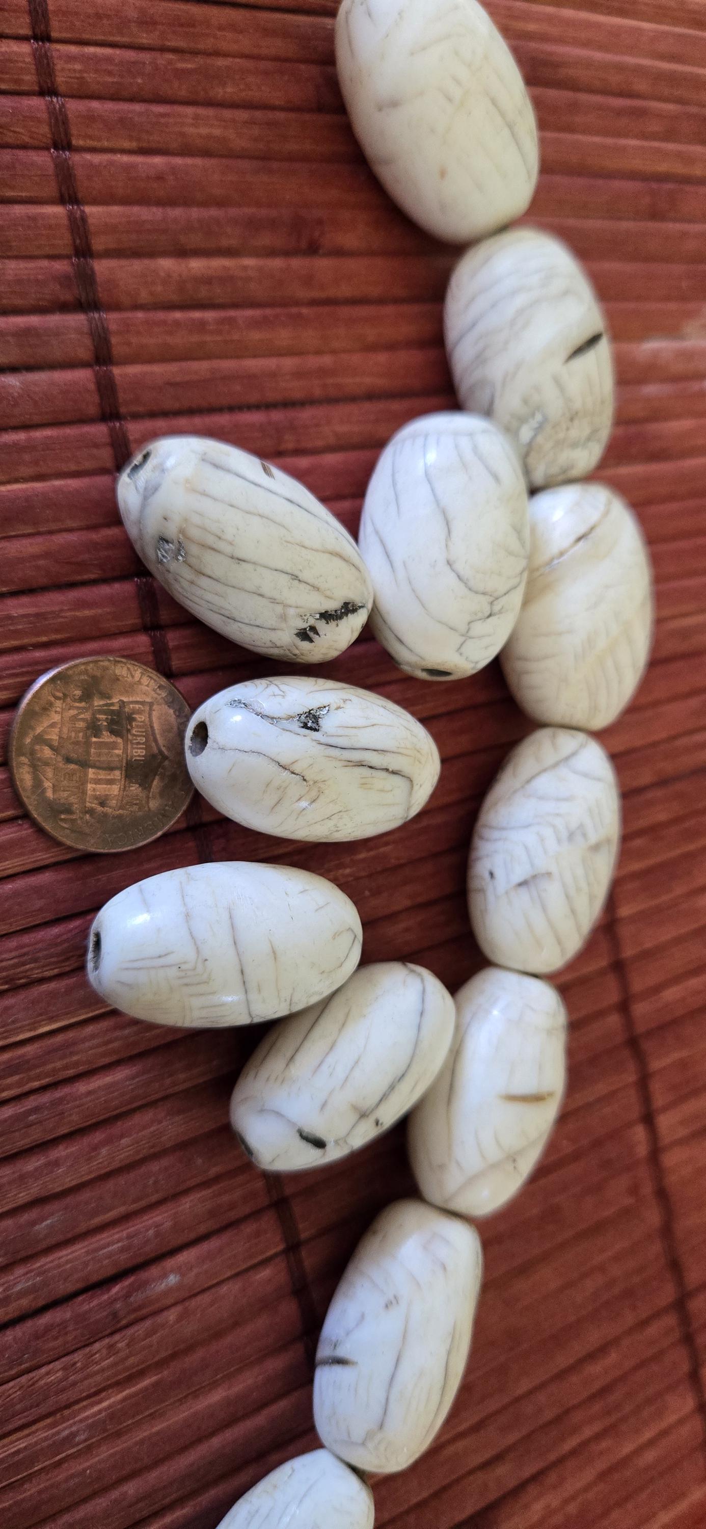 1 Bead - Thick Ethnic tibetan old vintage naga conch shell large focal bead from Nepal - CH046G
