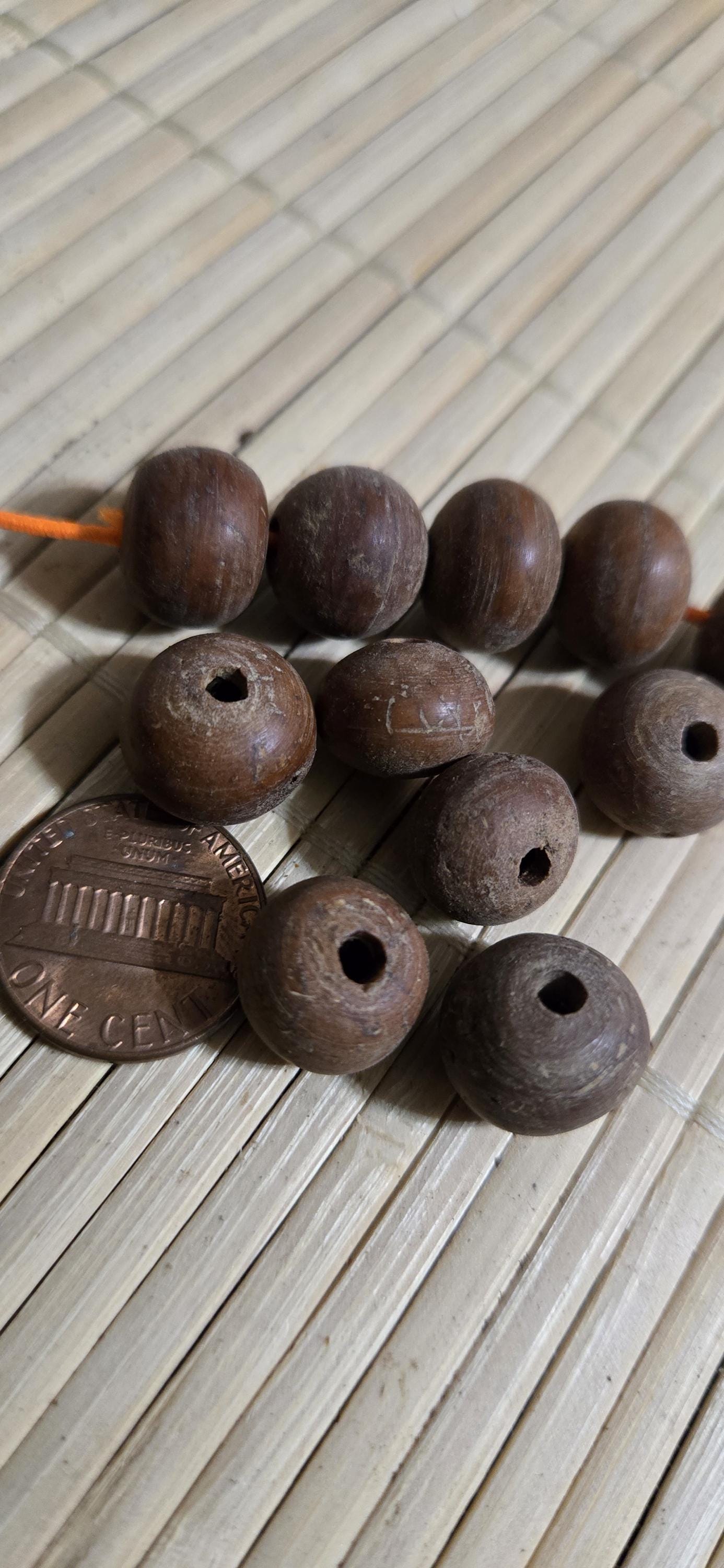 10 Beads - Tibetan old Bodhi seed beads mala making 12 - 14 mm wide -Earthy beads Nepal NB003A