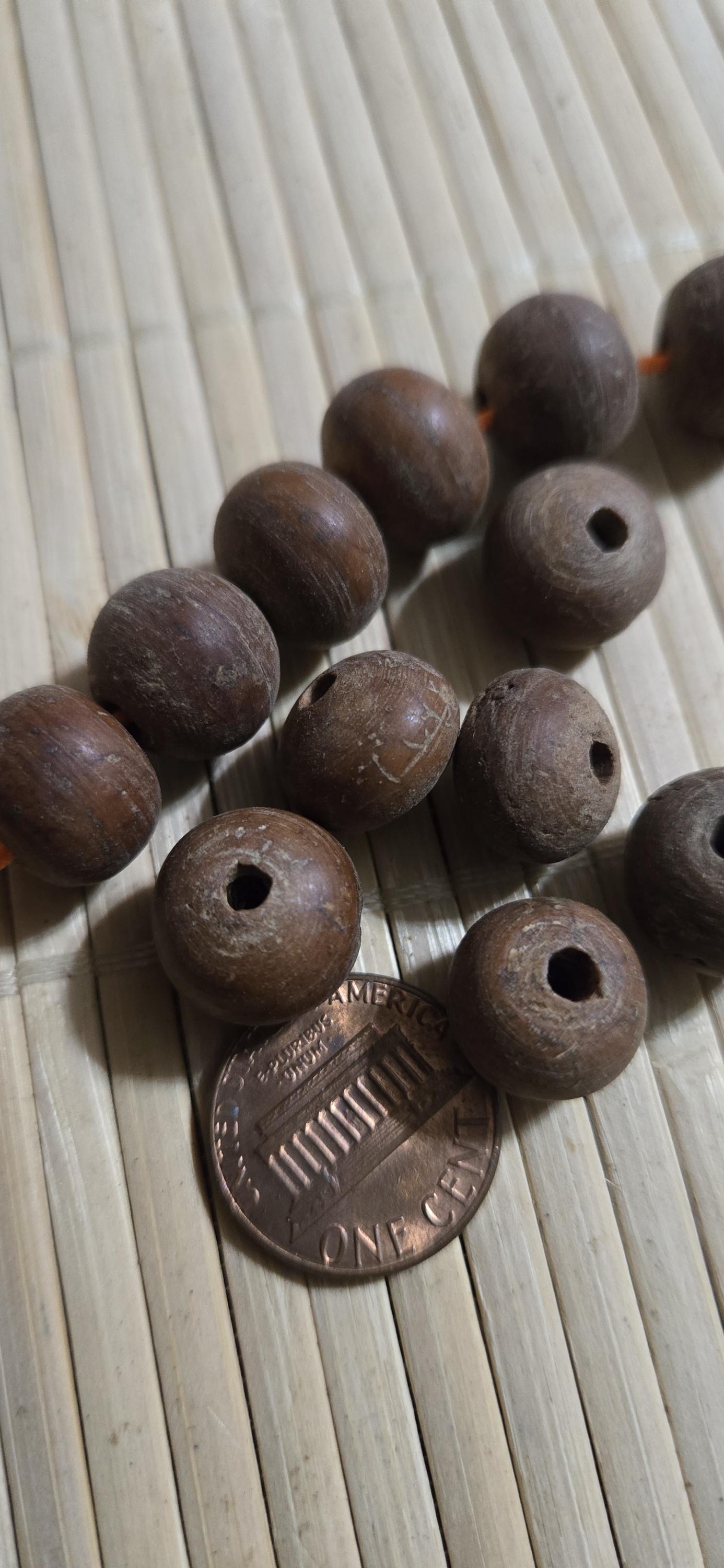 10 Beads - Tibetan old Bodhi seed beads mala making 12 - 14 mm wide -Earthy beads Nepal NB003A