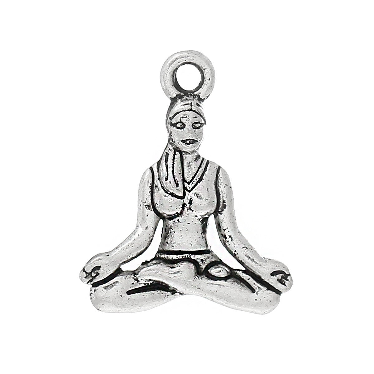8 charms - Light weight Seated meditation yoga padmasana posture charms - CM086