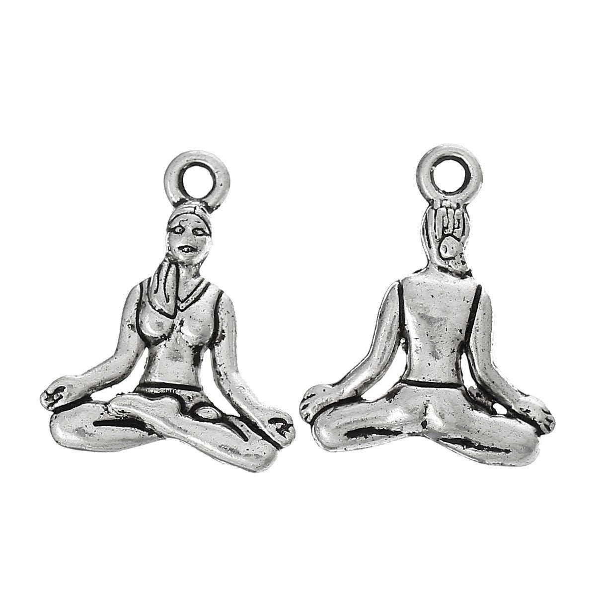 8 charms - Light weight Seated meditation yoga padmasana posture charms - CM086