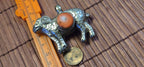 Tibetan Sheep Pendant with Coral Inlay | Repousse Animal Theme Jewelry | Ethnic Nepal Pendant PM438H