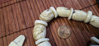 Nepal Ethnic Naga Conch Shell Beads | Barrel & Disc Tribal Inlaid Shell Bead Strand | Rustic Nepal Jewelry STR006B2
