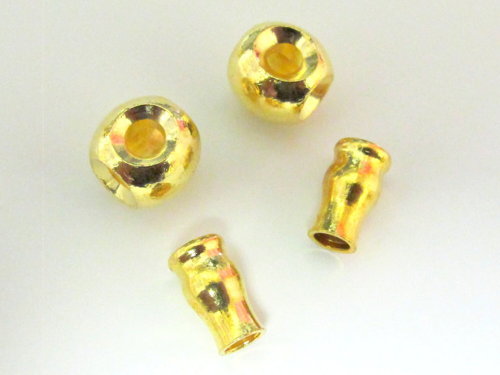 1 SET - 3 hole Guru Bead gold color plated metal bead - mala making supply - GB001