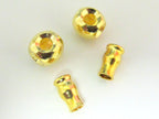 1 SET - 3 hole Guru Bead gold color plated metal bead - mala making supply - GB001