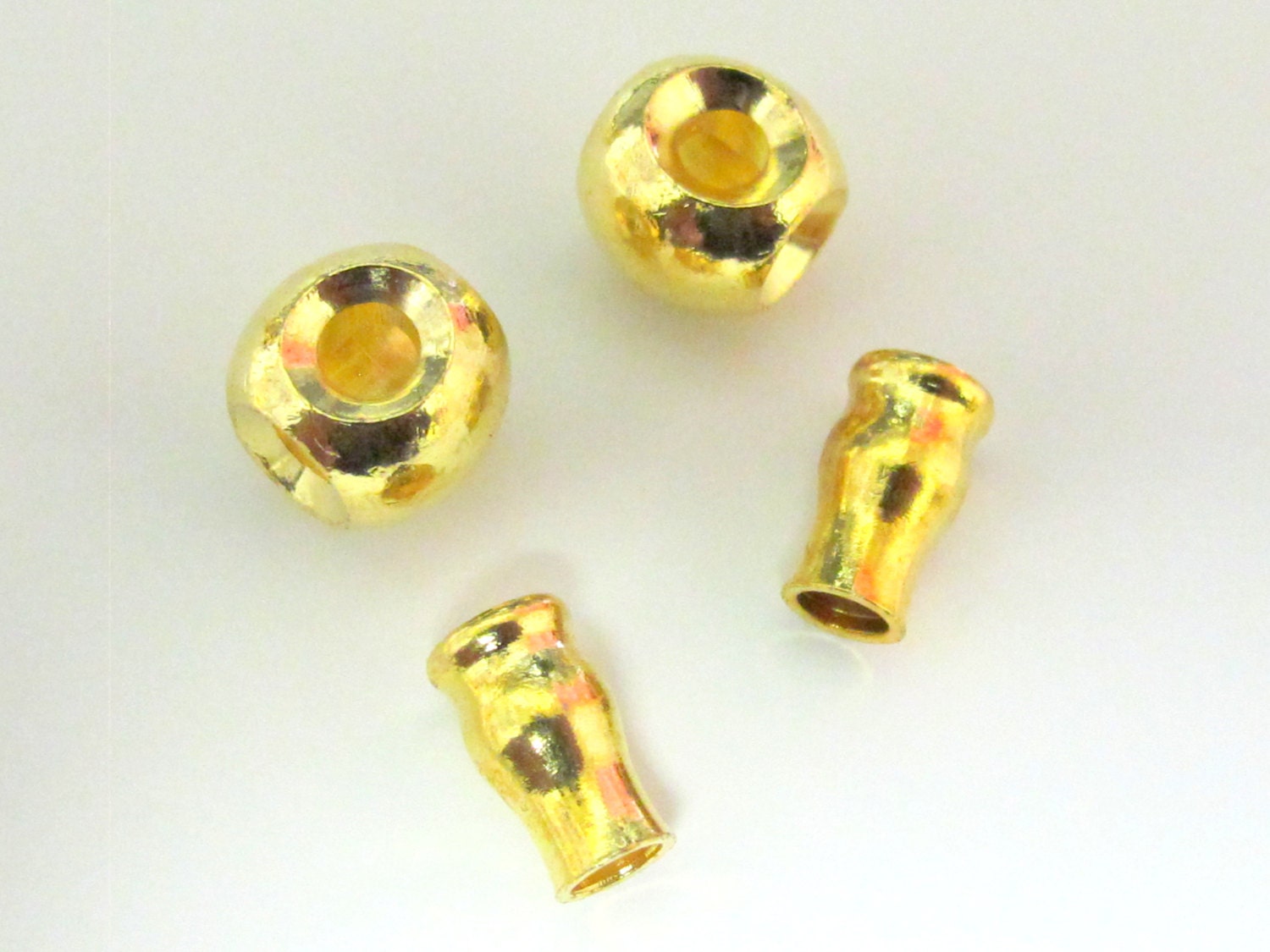 1 SET - 3 hole Guru Bead gold color plated metal bead - mala making supply - GB001