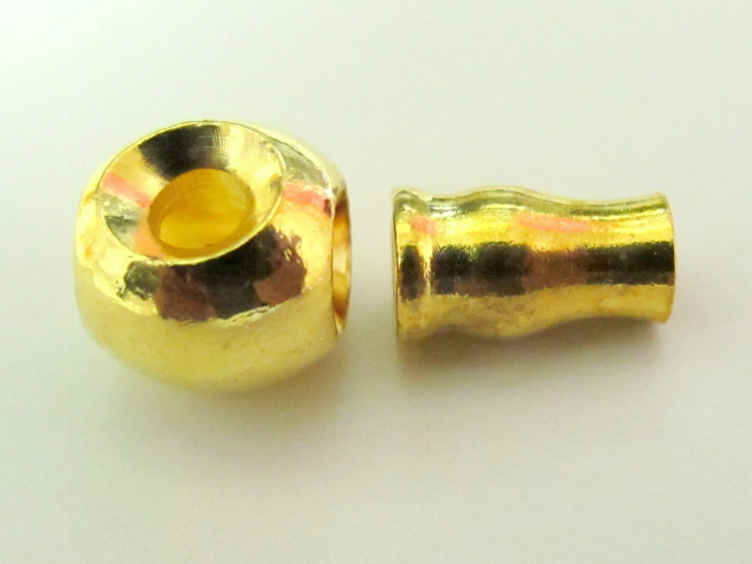 1 SET - 3 hole Guru Bead gold color plated metal bead - mala making supply - GB001