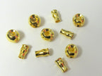1 SET - 3 hole Guru Bead gold color plated metal bead - mala making supply - GB001