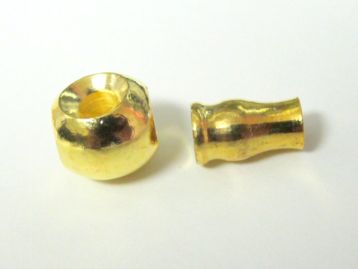 1 SET - 3 hole Guru Bead gold color plated metal bead - mala making supply - GB001