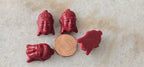 10 Beads - Red Resin Buddha Beads 14x20mm – Tibetan Nepal Prayer Beads for Jewelry Making BD797G