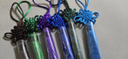 4 tassels - Mix of 4 colors extra Long tassel infinity knot tassel charm supplies approx 8.5 inches long - BD863A