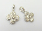 1 counter - Tibetan silver four petal Flower design mala counter - GB003B