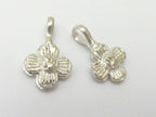 1 counter - Tibetan silver four petal Flower design mala counter - GB003B
