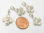 1 counter - Tibetan silver four petal Flower design mala counter - GB003B