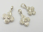 1 counter - Tibetan silver four petal Flower design mala counter - GB003B
