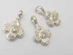 1 counter - Tibetan silver four petal Flower design mala counter - GB003B