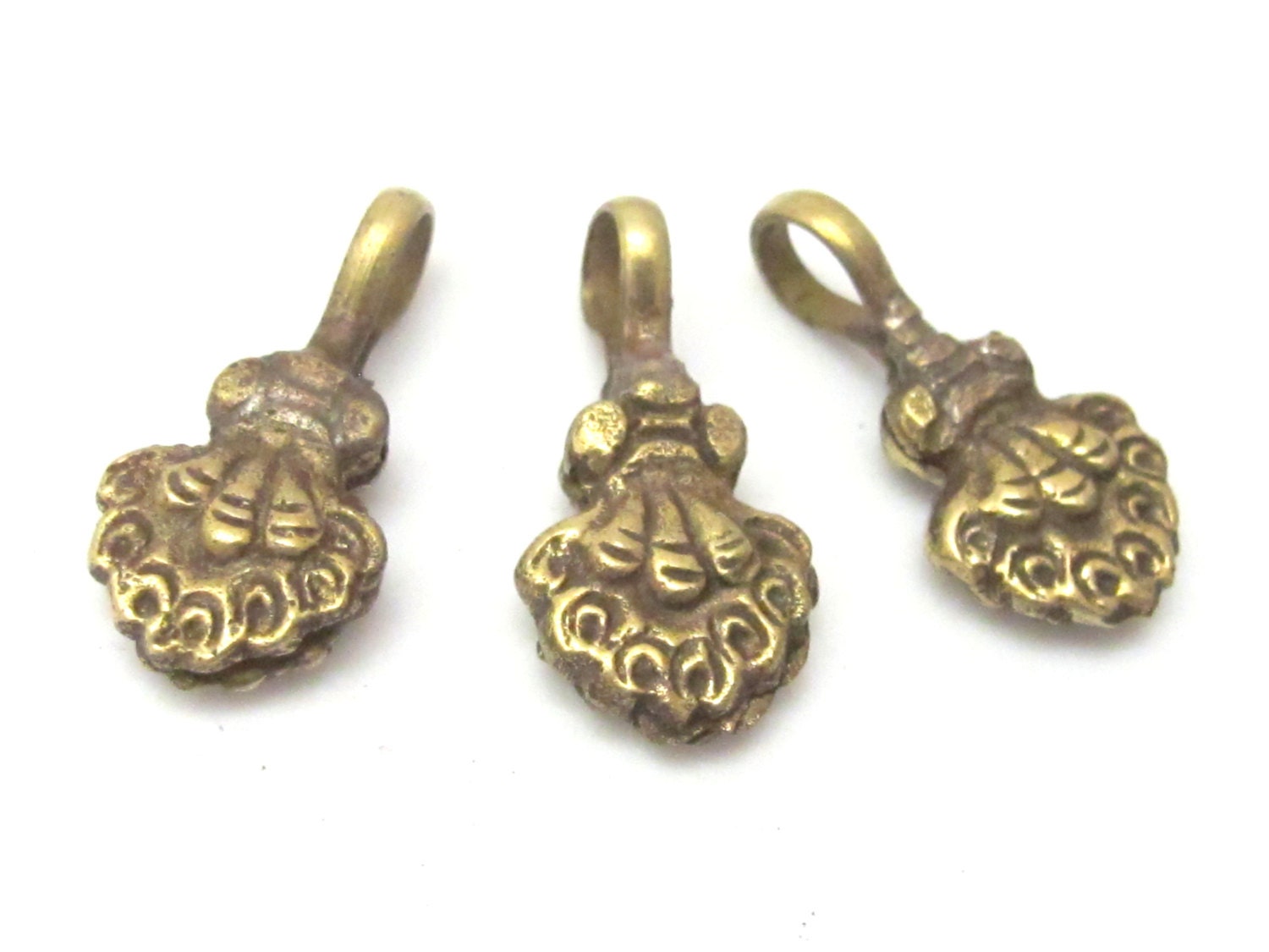 1 counter - Tibetan brass dorje floral design mala counter - GB003C