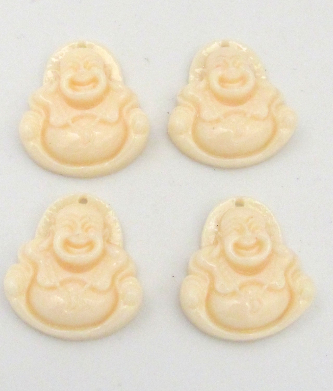 5 pieces - Light weight Happy Buddha charm pendant resin beads - BD639A