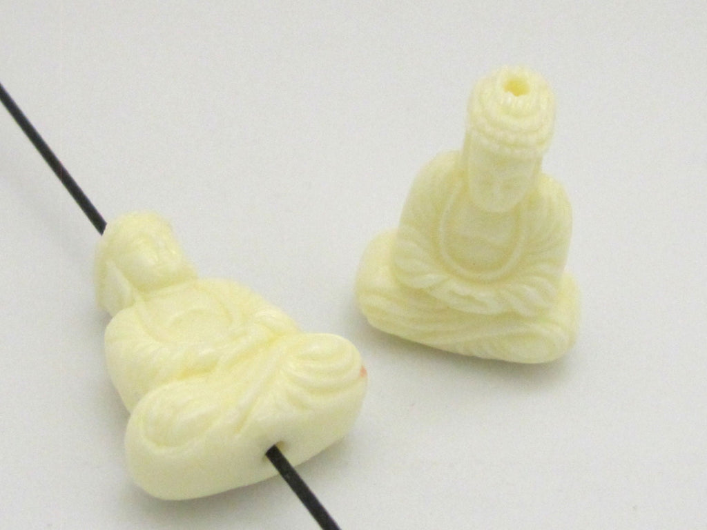 1 BEAD - Light weight Seated meditation yoga posture Buddha resin focal pendant bead - BD638