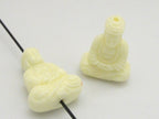 1 BEAD - Light weight Seated meditation yoga posture Buddha resin focal pendant bead - BD638