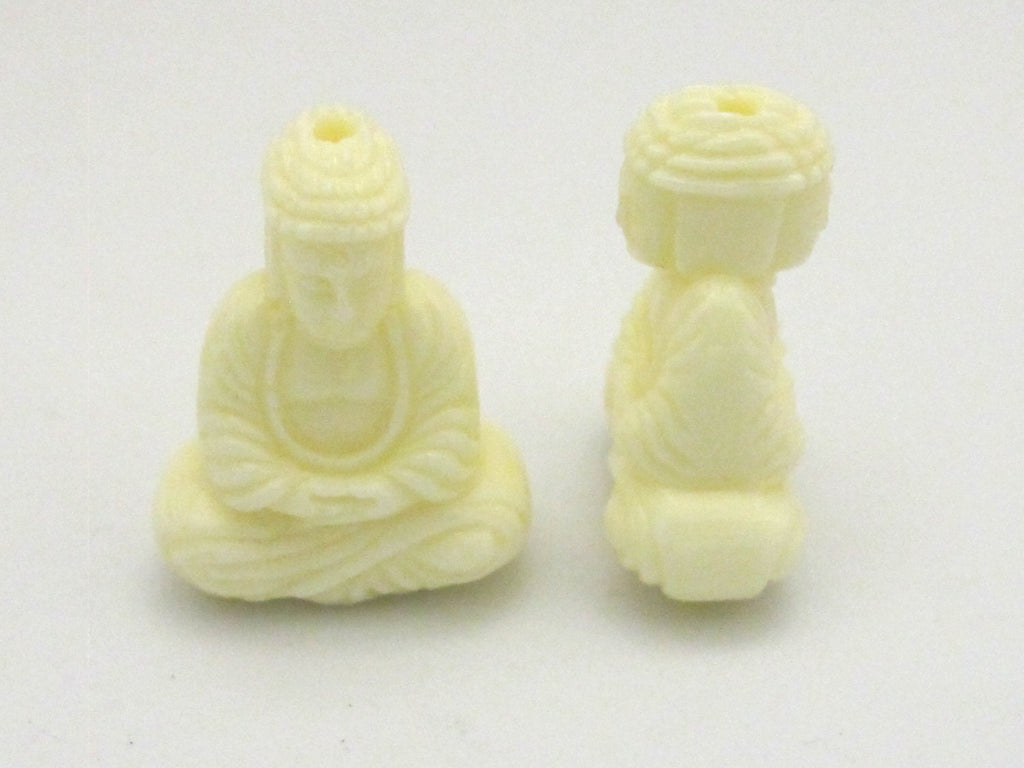 1 BEAD - Light weight Seated meditation yoga posture Buddha resin focal pendant bead - BD638