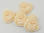 4 pieces - Light weight Happy Buddha charm pendant resin beads - BD639A