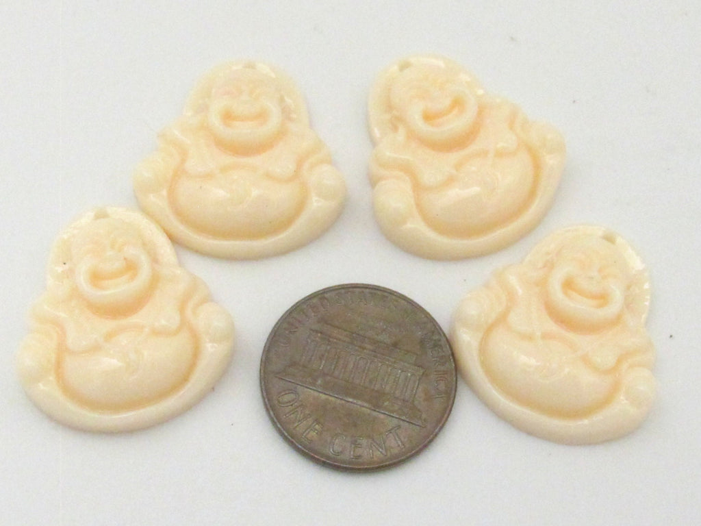 4 pieces - Light weight Happy Buddha charm pendant resin beads - BD639A