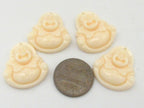 5 pieces - Light weight Happy Buddha charm pendant resin beads - BD639A