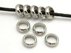 10 Beads - Stainless steel donut beads 8 mm wide - BD640