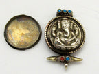 Round shape Ganesha Ghau box pendant from Nepal - PM262A
