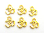 15 charms - tibetan om charms hindu om aum om prayer charms -Small size gold tone yoga meditation om charms beads - CM089