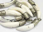3 Pendants lot- Tibetan silver capped Naga Conch shell pendant - PM268