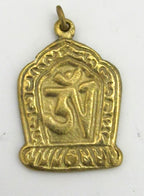 1 pendant - Beautiful Tibetan Om Brass pendant from Nepal - CP067