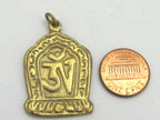 1 pendant - Beautiful Tibetan Om Brass pendant from Nepal - CP067
