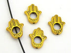 8 beads - Antiqued gold tone Tibetan Hand frame spacer beads 15 mm x 12 mm - CM093