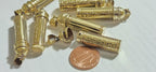 1 Pendant - Tibetan om mantra brass finish small size ghau bottle amulet prayer box pendant from Nepal - PM402A