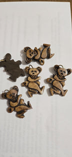 Bear design carved recycled cattlel bone Pendant Jewelry making charms supplies bad charms decor - PB047A