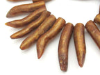 10 BEADS - Gold color branch long shape sticks 36 mm to 42 mm long - GM326