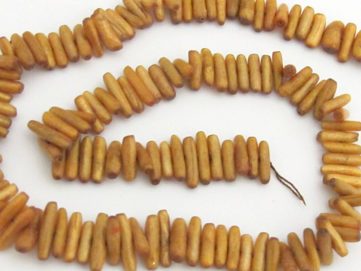 1 Full Strand 16 inches - Gold branch coral ladder style sticks 10 - 11 mm - GM333