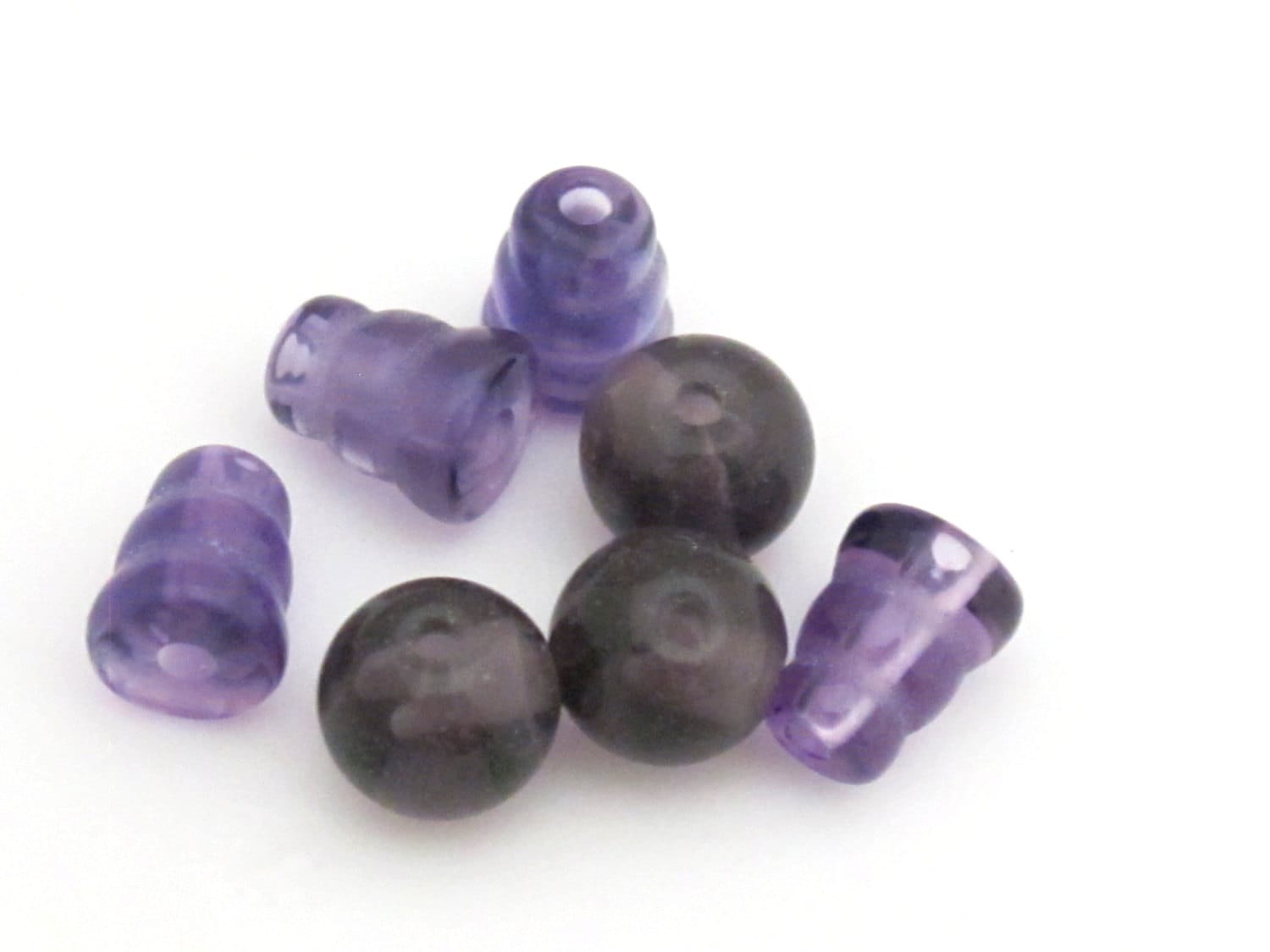 1 Guru Bead set - Small size - 3 hole gemstone Guru column Bead set 8 mm size - GB010