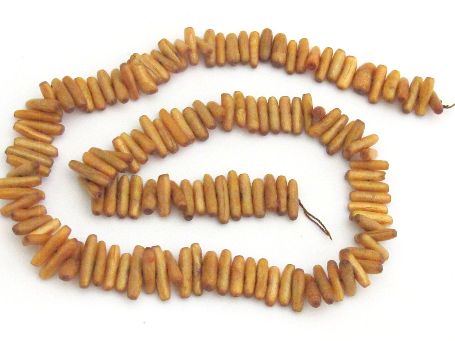 1 Full Strand 16 inches - Gold branch coral ladder style sticks 10 - 11 mm - GM333