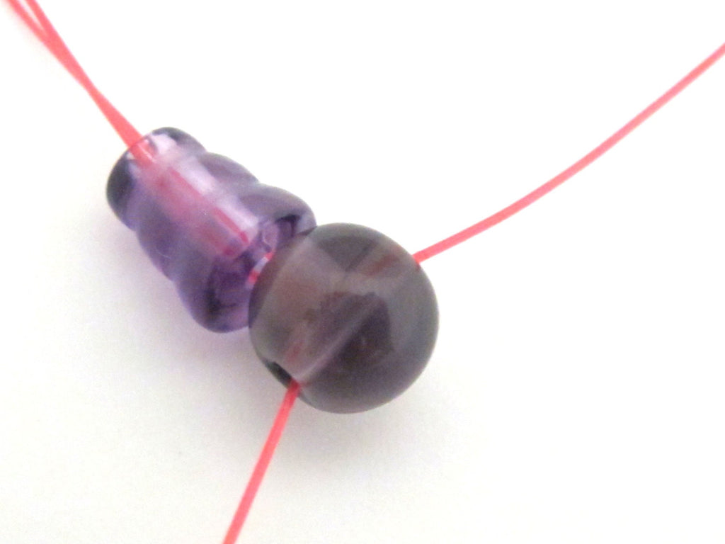 1 Guru Bead set - Small size - 3 hole gemstone Guru column Bead set 8 mm size - GB010