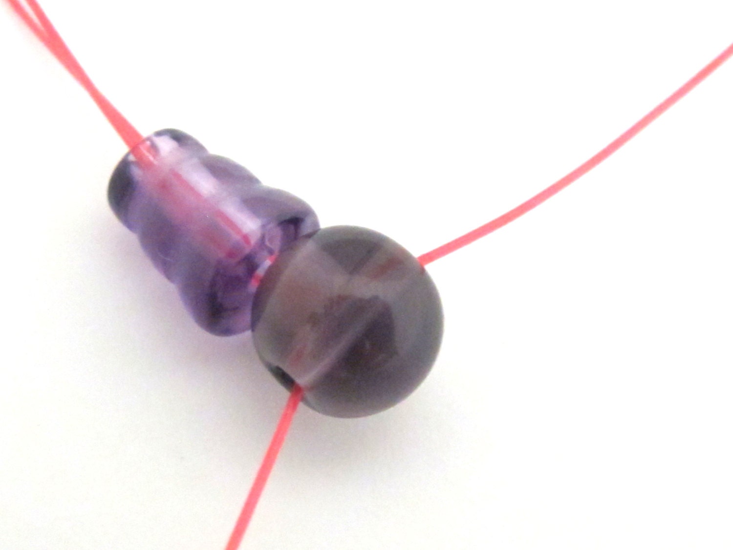 1 Guru Bead set - Small size - 3 hole gemstone Guru column Bead set 8 mm size - GB010