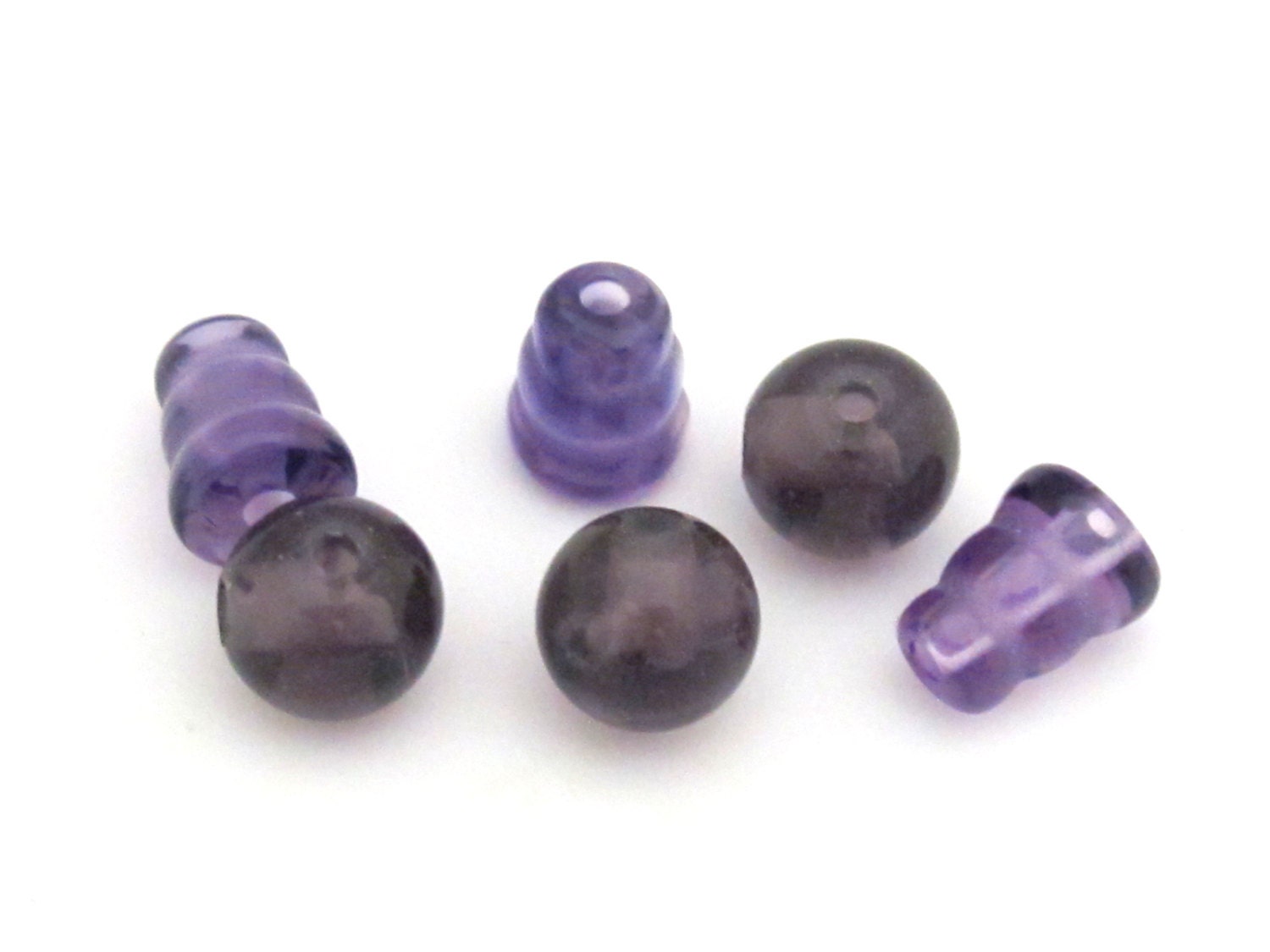 1 Guru Bead set - Small size - 3 hole gemstone Guru column Bead set 8 mm size - GB010