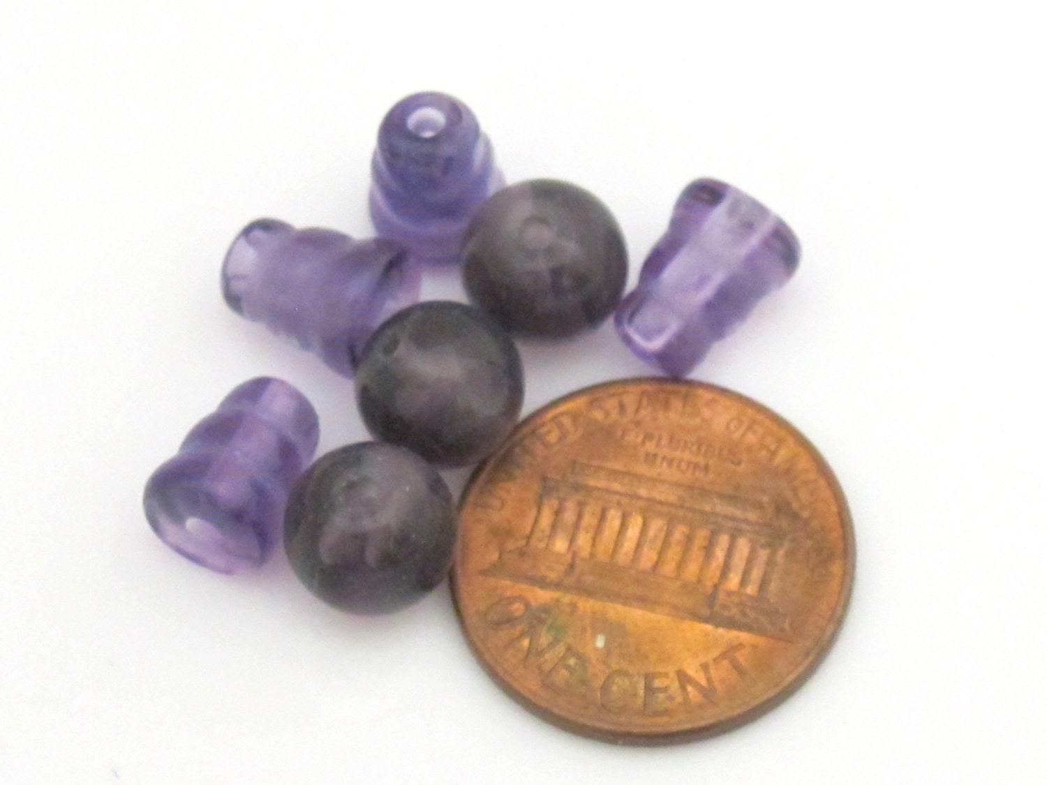 1 Guru Bead set - Small size - 3 hole gemstone Guru column Bead set 8 mm size - GB010