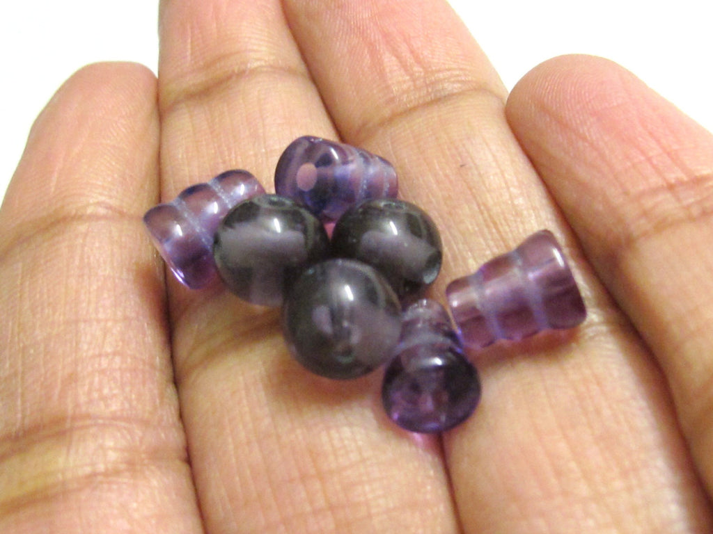 1 Guru Bead set - Small size - 3 hole gemstone Guru column Bead set 8 mm size - GB010