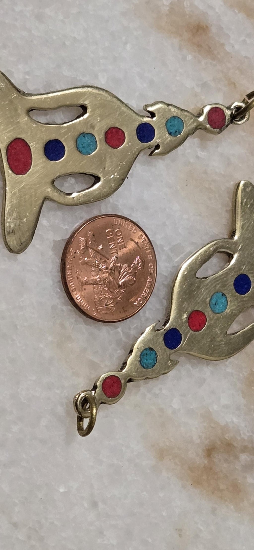 Yoga Chakra brass Pendant – Meditation Asana Brass Pendant with Turquoise coral Lapis Inlay | Bag Charm, Keyring charm Jewelry Supply PM207E