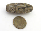 1 Bead - Long Tibetan etched agate dzi design 9 eye bead - 1 bead - GM175A