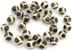 1 Full strand - Tibetan faceted agate beads 10 mm - GM334